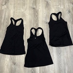 2 Black Lululemon tank tops